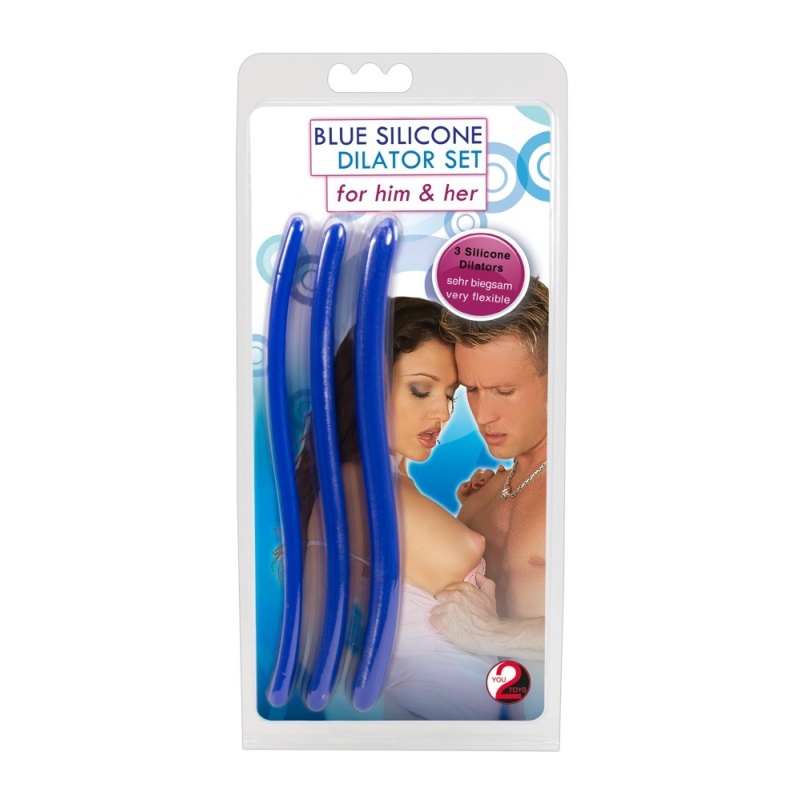 Silicone Dilator Set – Zestaw 3 Zakrzywionych Rozszerzaczy Cewki Moczowej z Elastycznego Silikonu, 16,5 cm, 7/9/12 mm - 1