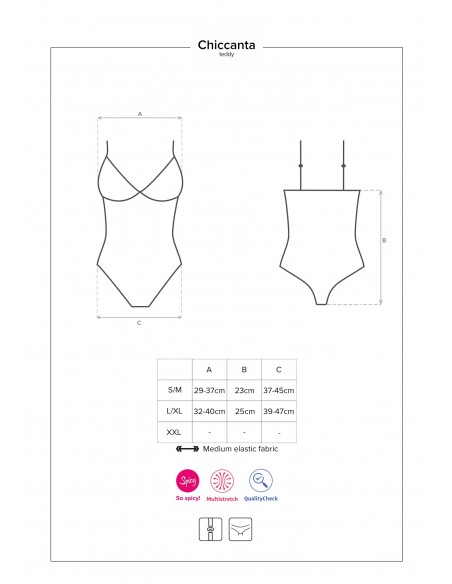 Chiccanta body otwarte czarne  S/M - Body - 7