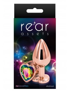 Korek analny Butt Plug Rear Assets Heart Złoty M - Korki analne stalowe - 1 2