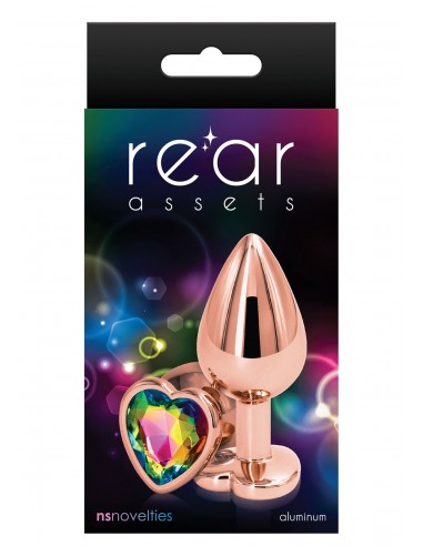 Korek analny Butt Plug Rear Assets Heart Złoty M - Korki analne stalowe - 2