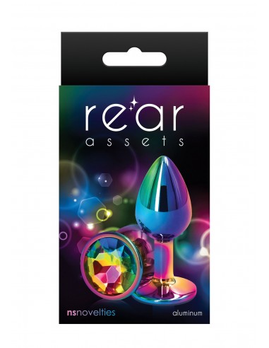 Korek analny Butt Plug Rear Assets Tęczowy S - Korki analne stalowe - 2