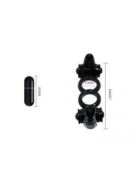 Pierścień z wibracjami Sweet Ring Double Vibration - Pierścienie erekcyjne wibrujące - 3