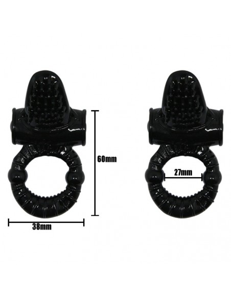 Pierścień z wibracjami Sweet Ring Vibration z Języczkiem - Pierścienie erekcyjne wibrujące - 5