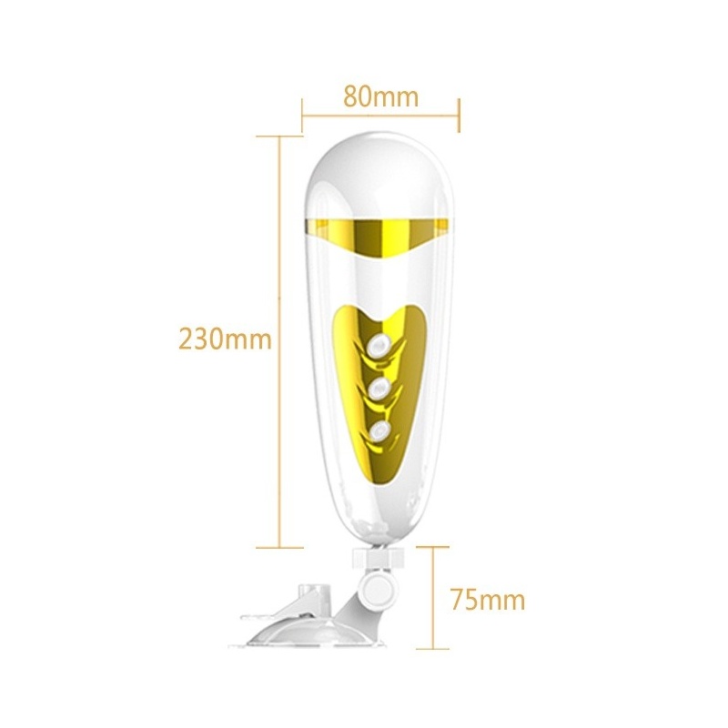 Masturbator wibracyjny Sally z regulowaną przyssawką, 23 cm - 5