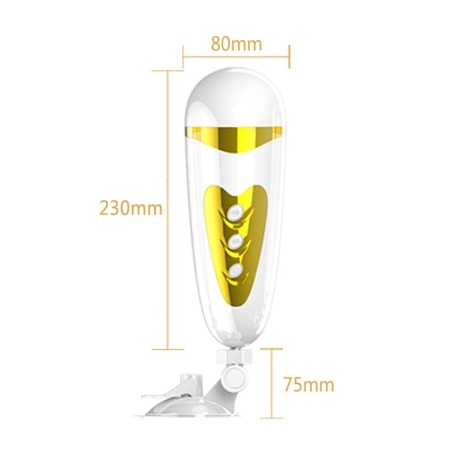 Masturbator wibracyjny Sally z regulowaną przyssawką, 23 cm - 5