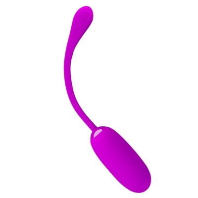 Wibrujące jajko Julius Egg Red Pink z 12 trybami wibracji, 7,8 x 3,3 cm - 1 2