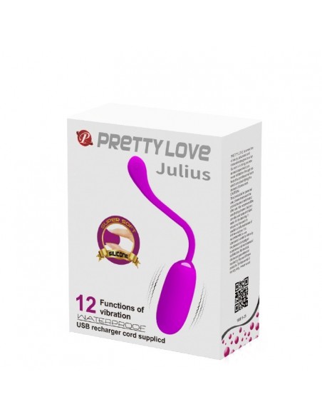 Jajeczko wibrujące Pretty Love - Julius Egg Purple 12 Funkcji - Kulki Gejszy i Jajeczka Wibrujące - 7