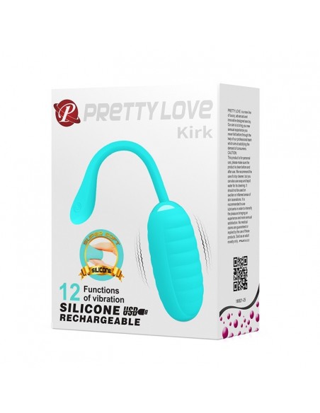 Jajeczko wibrujące Pretty Love - Kirk Egg Blue 12 Funkcji - Kulki Gejszy i Jajeczka Wibrujące - 8