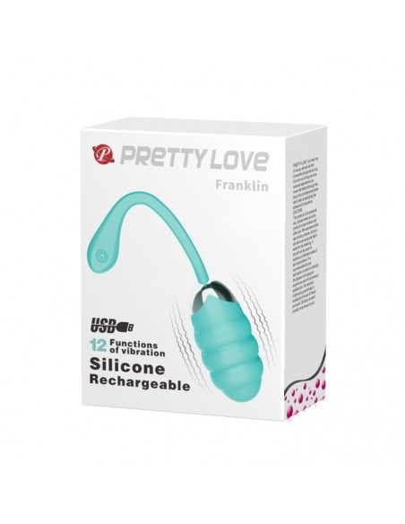 Jajeczko wibrujące Pretty Love - Franklin Egg Green - Kulki Gejszy i Jajeczka Wibrujące - 8