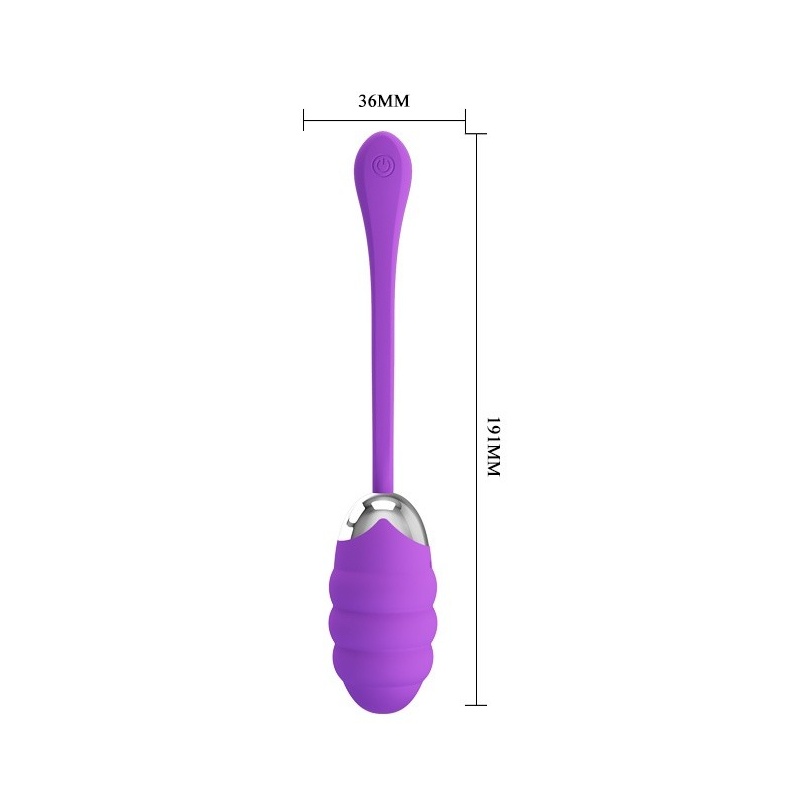 Wibrujące jajko Franklin Egg Purple – 12 trybów wibracji, 8,5 cm - 4