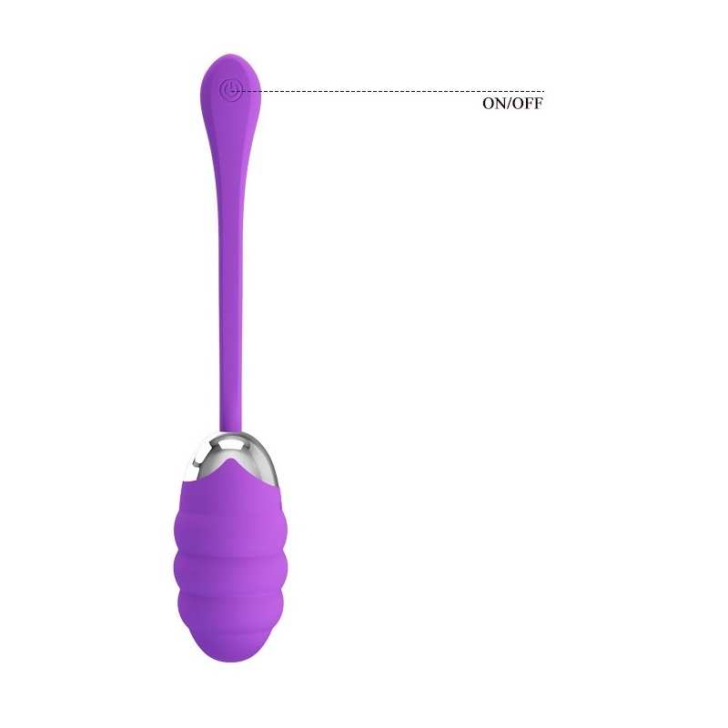 Wibrujące jajko Franklin Egg Purple – 12 trybów wibracji, 8,5 cm - 5