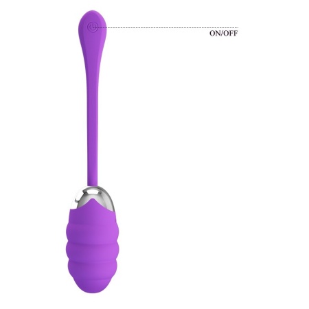 Wibrujące jajko Franklin Egg Purple – 12 trybów wibracji, 8,5 cm - 5