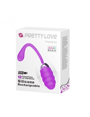 Jajeczko wibrujące Pretty Love - Franklin Egg Purple - Kulki Gejszy i Jajeczka Wibrujące - 8