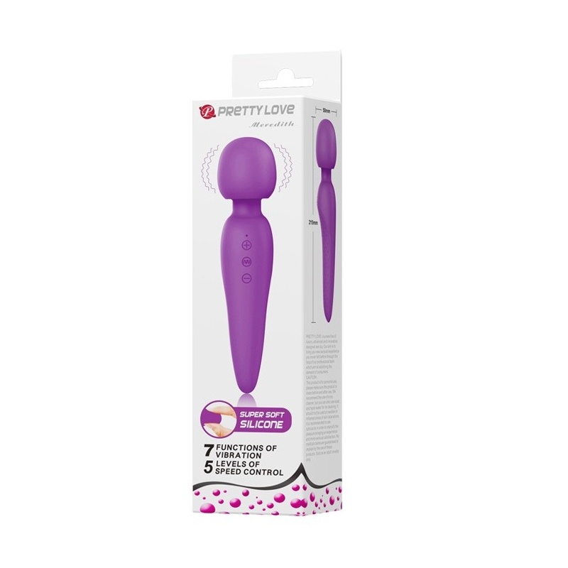 Różdżka do masażu Meredith silikonowa wodoodporna 20 cm - 7