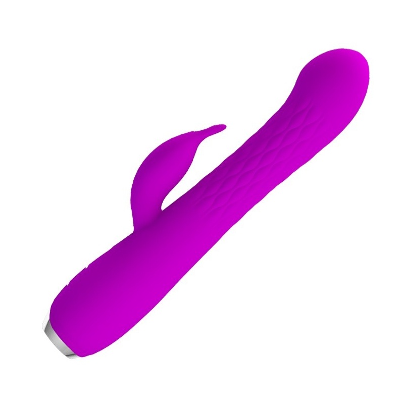 Wibrator Molly z rotacyjnym wałkiem i stymulatorem łechtaczki, 20,5 cm - 3