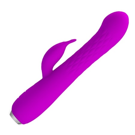 Wibrator Molly z rotacyjnym wałkiem i stymulatorem łechtaczki, 20,5 cm - 3