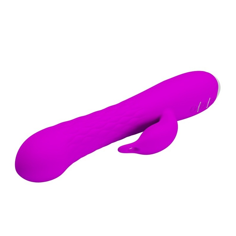 Wibrator Molly z rotacyjnym wałkiem i stymulatorem łechtaczki, 20,5 cm - 4