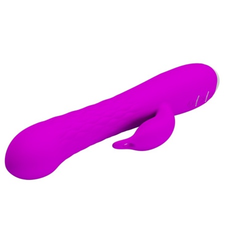 Wibrator Molly z rotacyjnym wałkiem i stymulatorem łechtaczki, 20,5 cm - 4