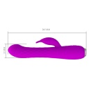 Wibrator Molly z rotacyjnym wałkiem i stymulatorem łechtaczki, 20,5 cm - 5