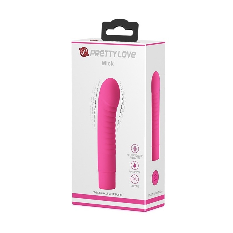 Wibrator MICK Pink z 10 trybami wibracji, 13 × 2,7 cm - 2