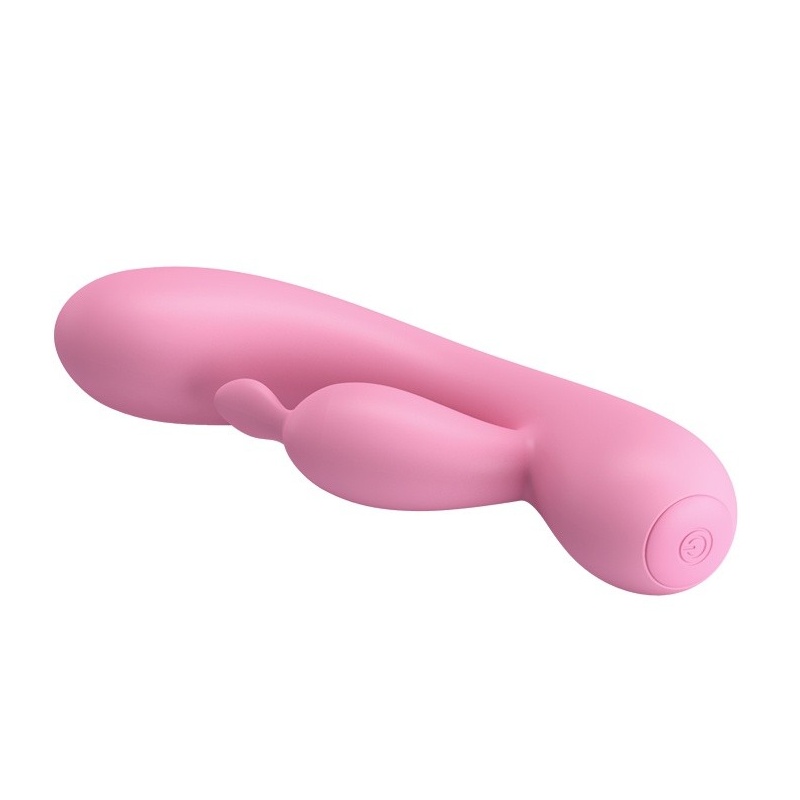 Silikonowy wibrator króliczek Hugo 16,5 cm z 12 funkcjami wibracji - 2