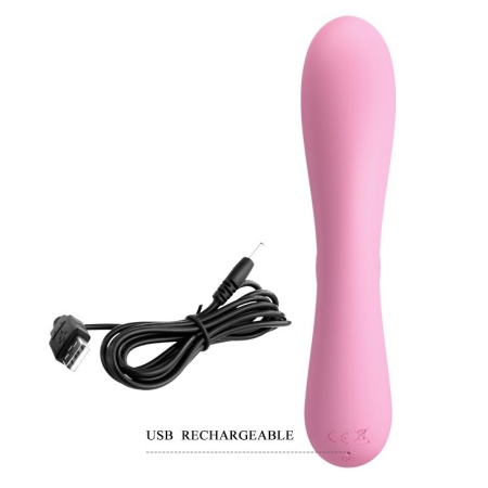 Silikonowy wibrator króliczek Hugo 16,5 cm z 12 funkcjami wibracji - 4