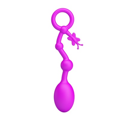 Kulka gejszy Pretty Love Kegel Balls Heart z anatomicznym uchwytem, ok. 9,5 cm - 1