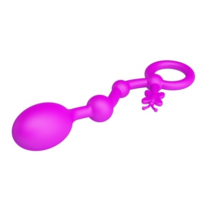 Kulka gejszy Pretty Love Kegel Balls Heart z anatomicznym uchwytem, ok. 9,5 cm - 1 2