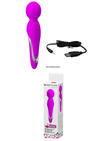 Uniwersalny Masażer i Wibrator FITZGERALD 7 Funkcji - Wibratory Magic Wand - 6