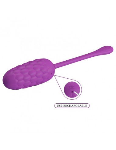 Jajeczko wibrujące Pretty Love - Marina Egg Purple - Kulki Gejszy i Jajeczka Wibrujące - 5