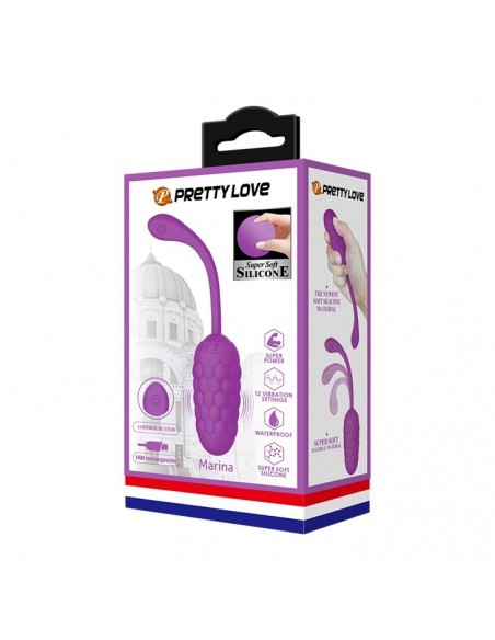 Jajeczko wibrujące Pretty Love - Marina Egg Purple - Kulki Gejszy i Jajeczka Wibrujące - 7