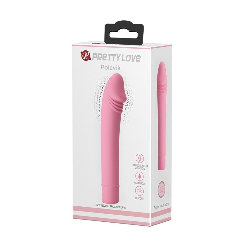Wibrator Polevik 10 funkcji - silikon medyczny, 18 cm - 2