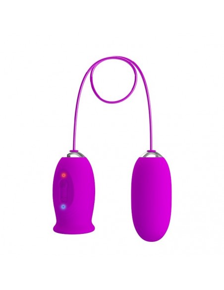 Jajeczko wibrujące Pretty Love - Daisy Egg Purple - Kulki Gejszy i Jajeczka Wibrujące - 3