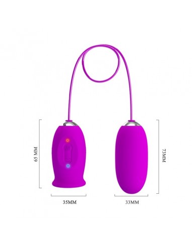Jajeczko wibrujące Pretty Love - Daisy Egg Purple - Kulki Gejszy i Jajeczka Wibrujące - 4