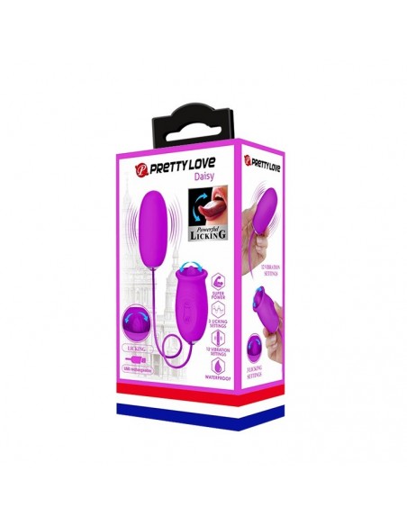 Jajeczko wibrujące Pretty Love - Daisy Egg Purple - Kulki Gejszy i Jajeczka Wibrujące - 5