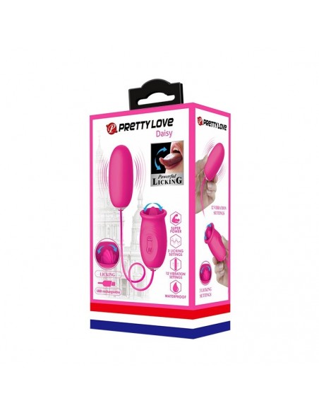 Jajeczko wibrujące Pretty Love - Daisy Egg Pink - Kulki Gejszy i Jajeczka Wibrujące - 6