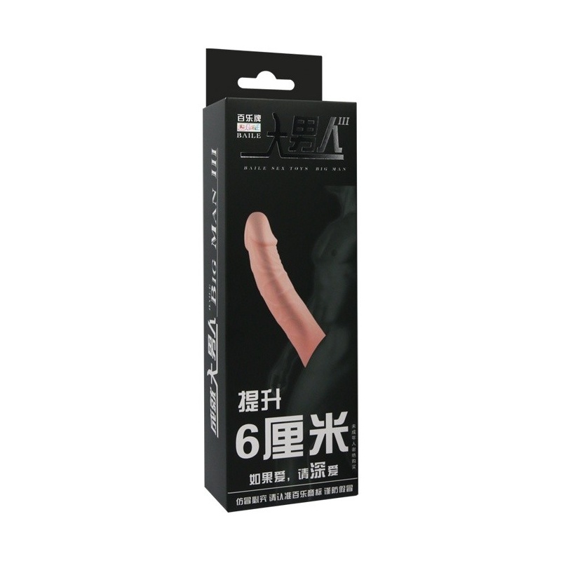 Nakładka na penisa Big Man z wkładką wydłużającą, 17 cm - 5