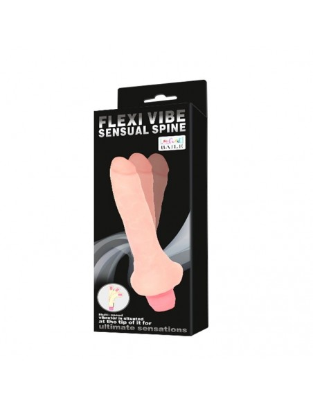 Wibrator z cyberskóry Baile - Flexi Vibe Sensual Spine 19 cm - Wibratory Realistyczne - 8