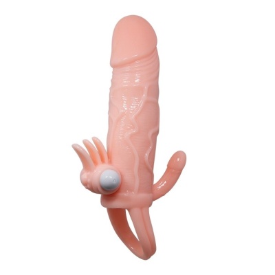 Brave Man Skin - nasadka penisa z wibracją Multi-Speed, 14,7 cm - 1