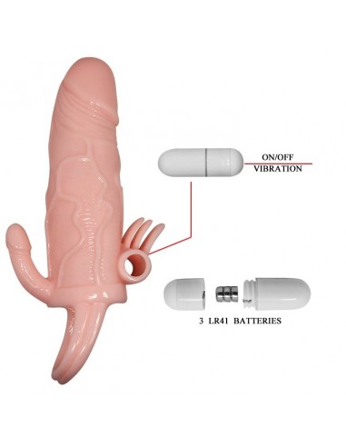 Wibrująca Nakładka Na Penisa - Brave Man Skin 6,69" - Przedłużki i nakładki na penisa - 4