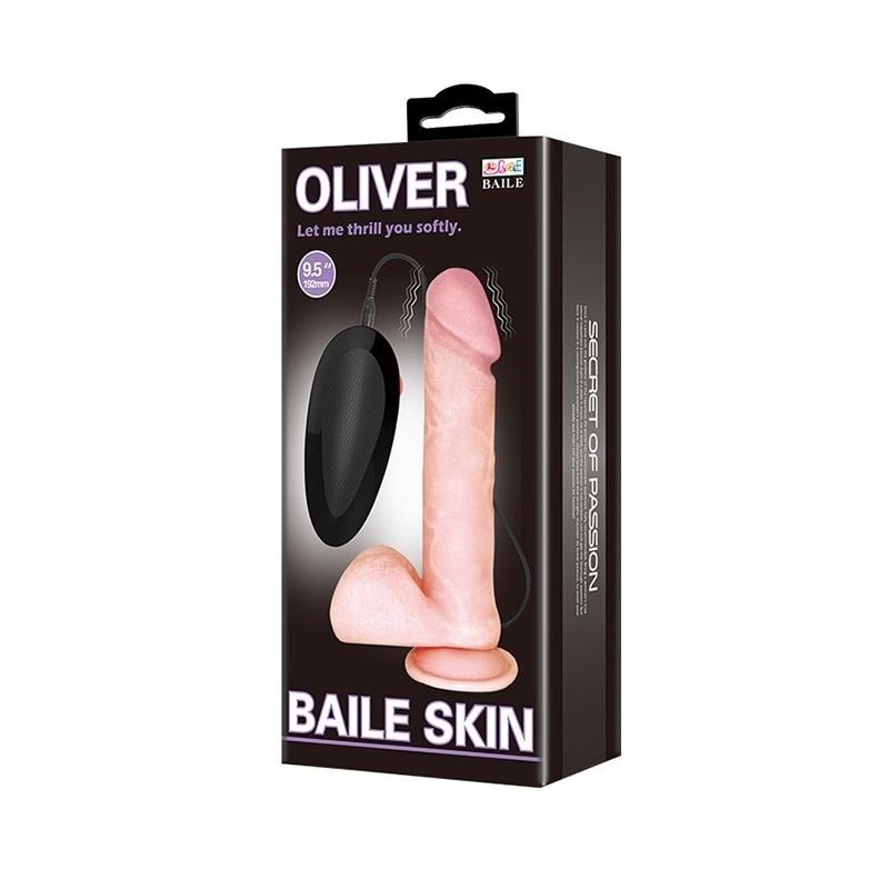 Dildo Oliver 9,5 cala z przyssawką - 24,1 cm - 6