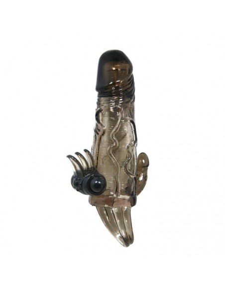 Wibrująca Nakładka Na Penisa - Brave Man Smoke 6,69" - Przedłużki i nakładki na penisa - 2