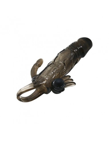 Wibrująca Nakładka Na Penisa - Brave Man Smoke 6,69" - Przedłużki i nakładki na penisa - 3