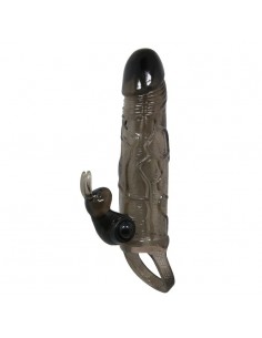 Wibrująca Nakładka Na Penisa - Brave Man Smoke 5,91" - Przedłużki i nakładki na penisa - 1