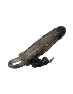 Wibrująca Nakładka Na Penisa - Brave Man Smoke 5,91" - Przedłużki i nakładki na penisa - 1 2