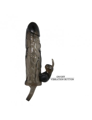 Wibrująca Nakładka Na Penisa - Brave Man Smoke 5,91" - Przedłużki i nakładki na penisa - 4