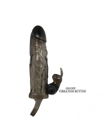 Wibrująca Nakładka Na Penisa - Brave Man Smoke 5,91" - Przedłużki i nakładki na penisa - 4