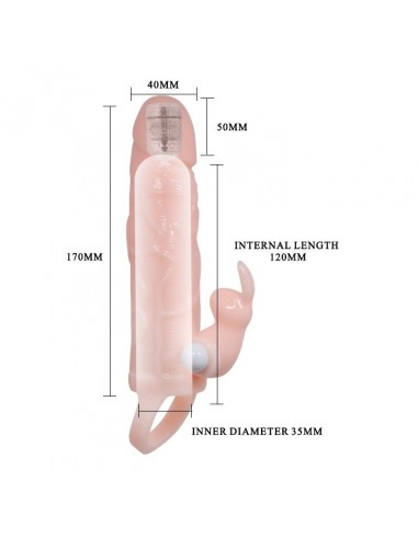 Wibrująca Nakładka Na Penisa - Brave Man Skin 5,91" - Przedłużki i nakładki na penisa - 3