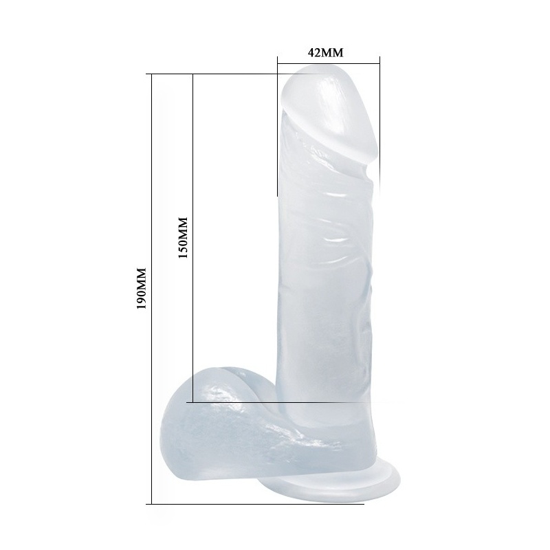 Realistyczne dildo DONG samostojące z kulkami - 8