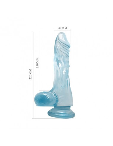 Dildo żelowe BAILE - COCK Herness compatible base 8,5" - Dilda żelowe - 5